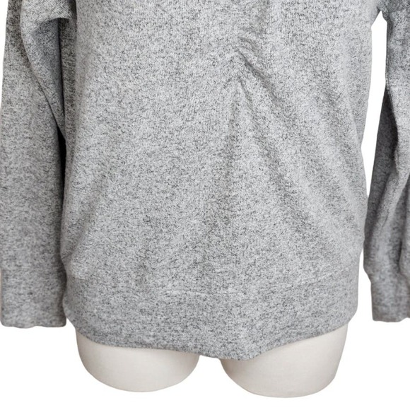 Soft Surroundings Heather Gray Knit Fuzzy‎ Long Sleeve Sweater Womens XS - Picture 3 of 10